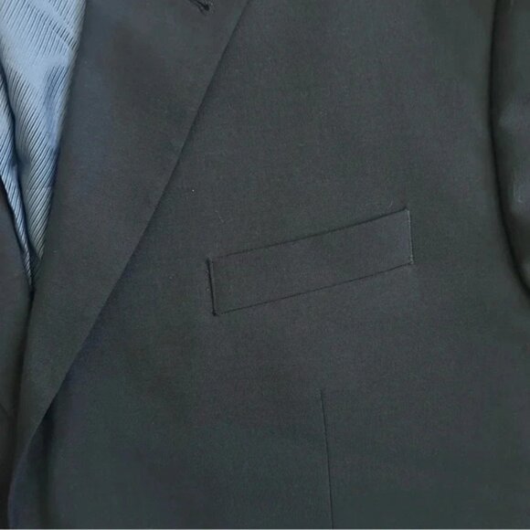 GS Perfect Fit Blazer Jacket Sport Suit Coat Men's Size 54 PR Navy Wool Blend - Picture 10 of 13